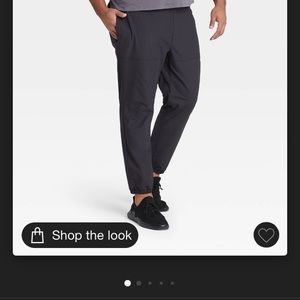 Men’s utility tapered jogger pants- all in motions BLACK Medium